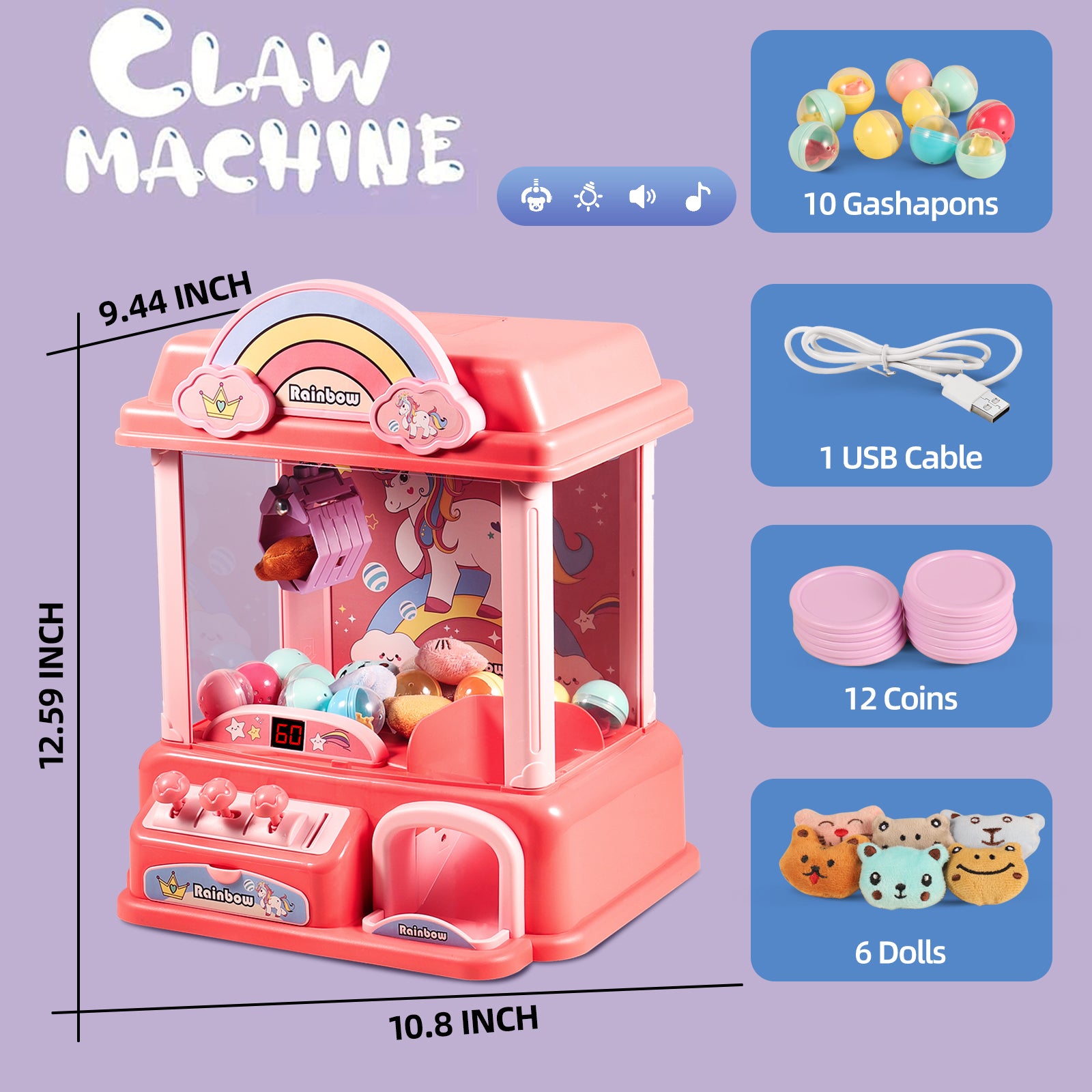 Toys, Unicorn Claw Machine For Kids